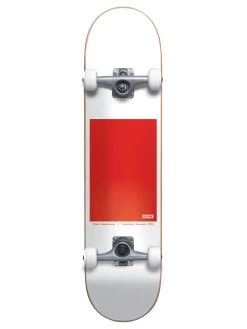 Globe - G0 Block Serif White/Red 8.0 Complete Skateboard