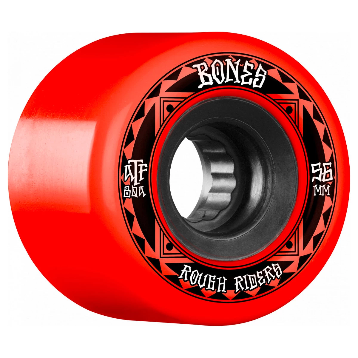 Bones - Rough Riders Runners Red 56MM 80A ATF Skateboard Wheels 3 Bones - Rough Riders Runners Red 56MM 80A ATF Skateboard Wheels