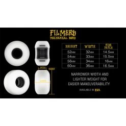 Bones - Filmers 60MM 80A ATF Skateboard Wheels 7 Bones - Filmers 60MM 80A ATF Skateboard Wheels -Famous Skate Shop bones atf filmers shape