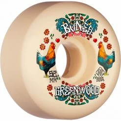 Bones - Nate Greenwood Decoupe 52MM 99A V5 Sidecut STF Skateboard Wheels