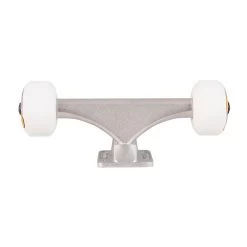 Bullet 120MM Trucks & OJ 53MM 83A Wheels Package Silver/White -Famous Skate Shop bullet truck assembly 120mm oj 53mm 83a front