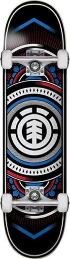 Element - Hatched Red/Blue 7.75 Complete Skateboard