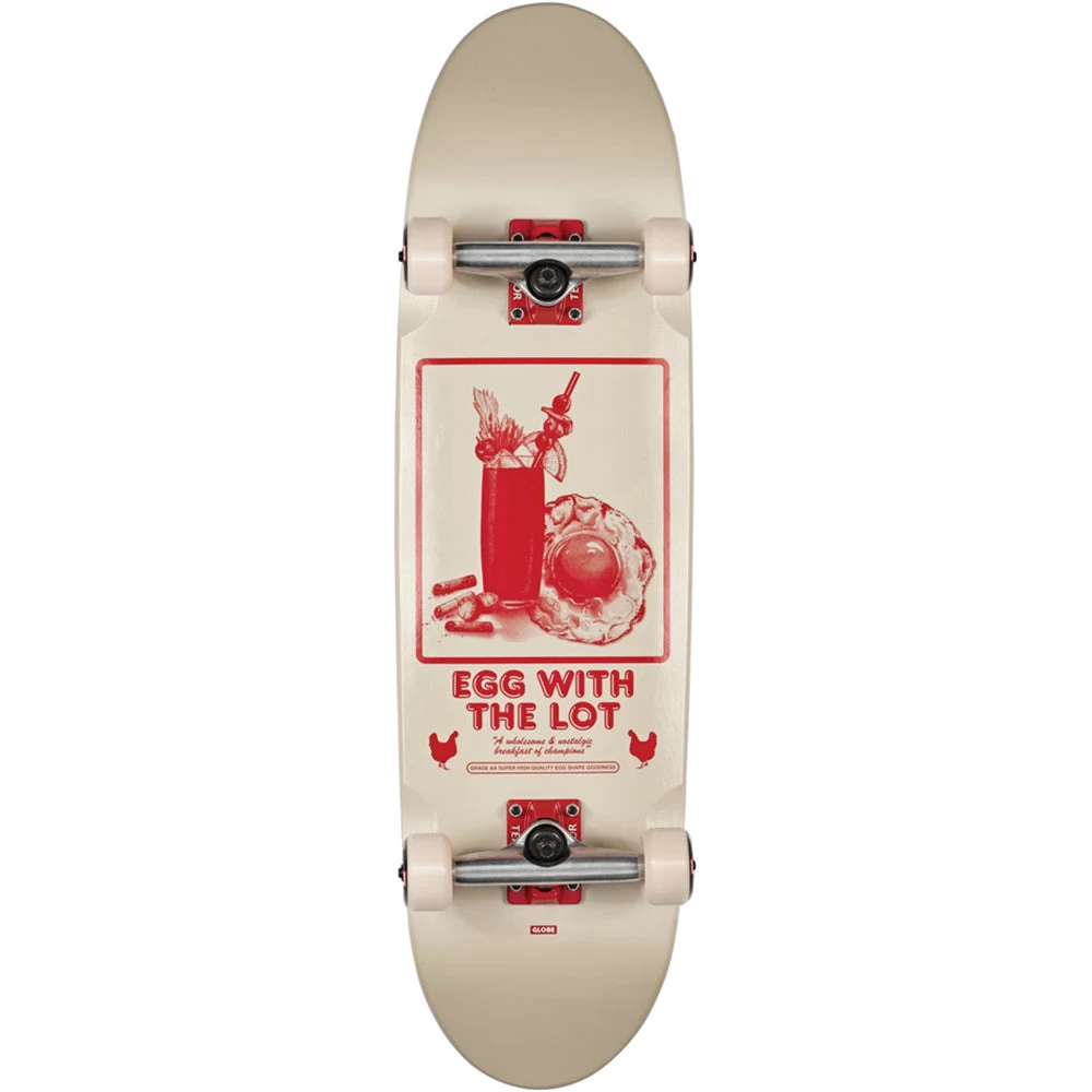 Globe - Eggy Off-White/The Lot 8.625 Complete Skateboard 2 Globe - Eggy Off-White/The Lot 8.625 Complete Skateboard
