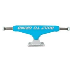 Independent - BTG Speed Blue/Silver Standard 129 Skateboard Trucks -Famous Skate Shop independent btg speed blue silver trucks front