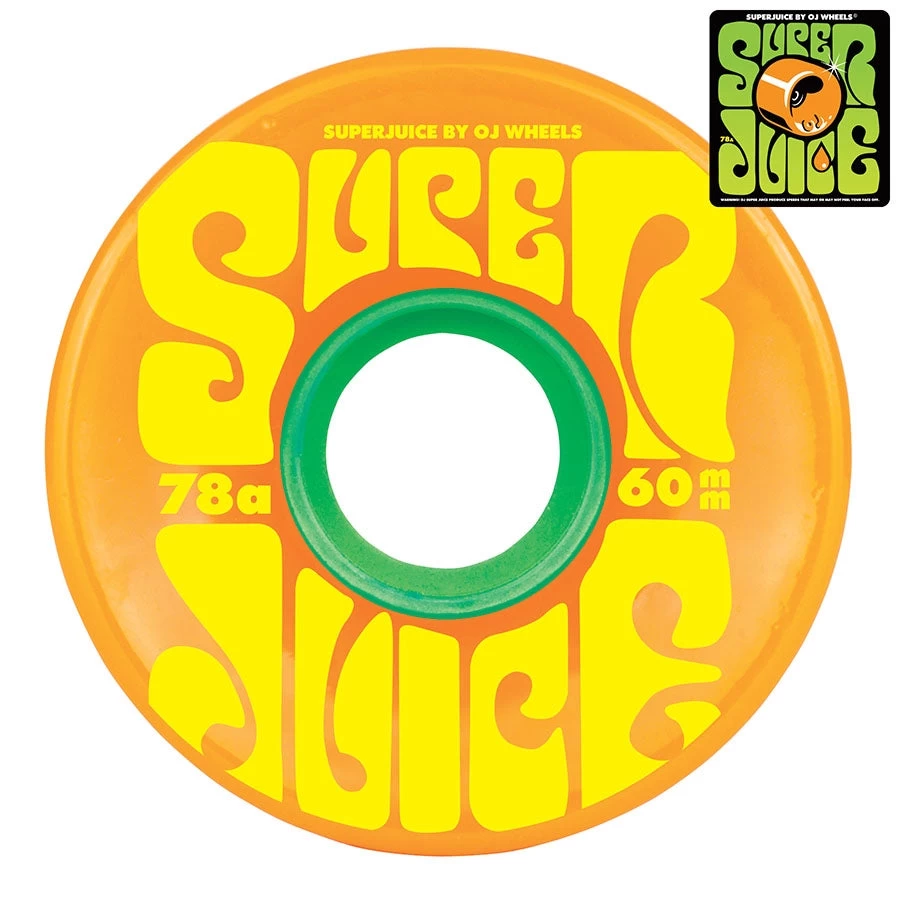 OJ - Super Juice Citrus 60MM 78A Skateboard Wheels 3 OJ - Super Juice Citrus 60MM 78A Skateboard Wheels