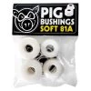 Pig - Soft Bushings White 81A -Famous Skate Shop pig soft bushings white