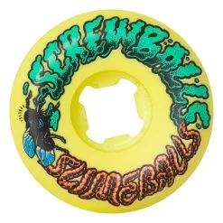 Slime Balls - Screw Balls Speed Balls Yellow 54MM 99A Skateboard Wheels