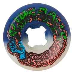 Slime Balls - Hairballs 50-50 White/Blue 53MM 95A Skateboard Wheels