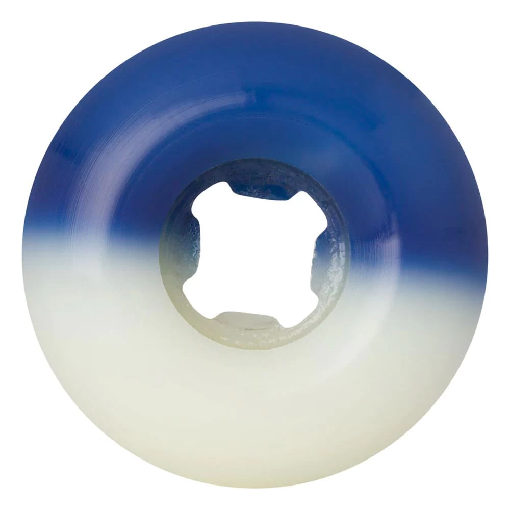 Slime Balls - Hairballs 50-50 White/Blue 53MM 95A Skateboard Wheels 4 Slime Balls - Hairballs 50-50 White/Blue 53MM 95A Skateboard Wheels - Image 2