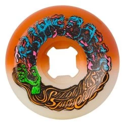 Slime Balls - Hairballs 50-50 White/Orange 56MM 95A Skateboard Wheels