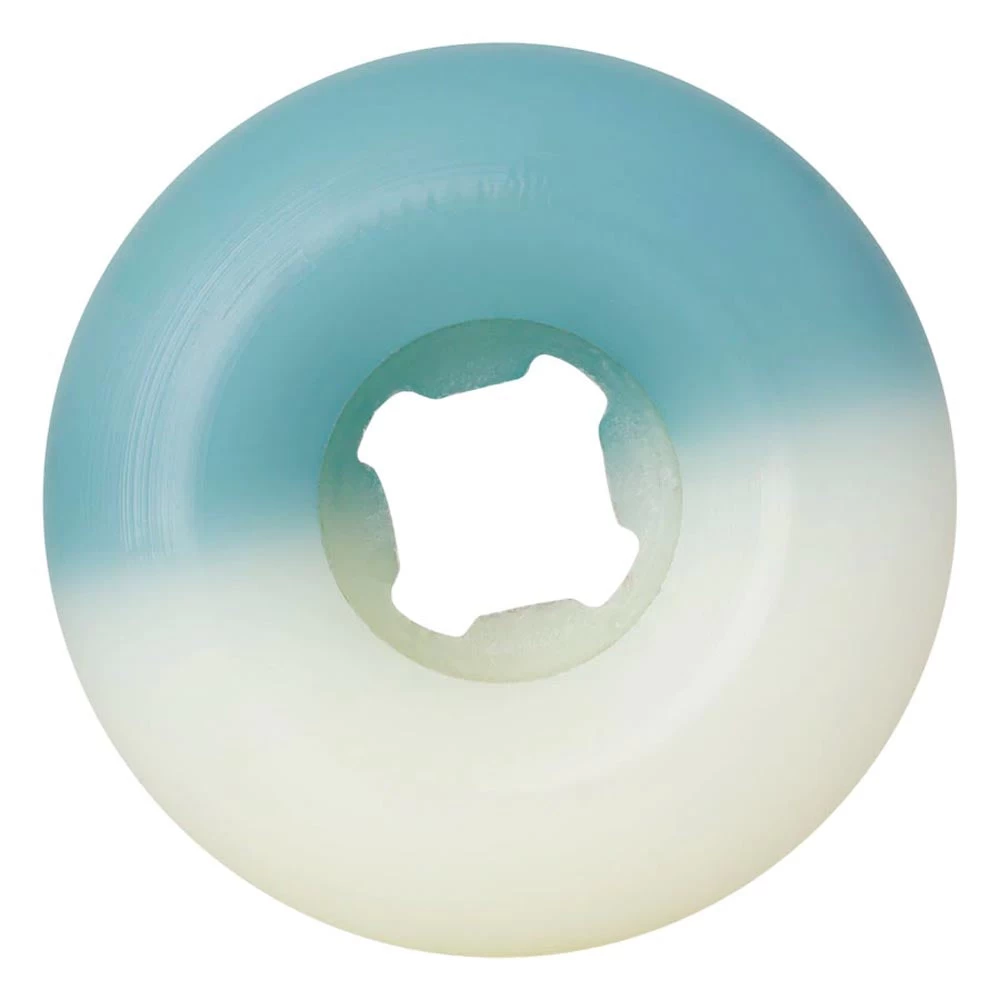 Slime Balls - Hairballs 50-50 White/Teal 54MM 95A Skateboard Wheels 4 Slime Balls - Hairballs 50-50 White/Teal 54MM 95A Skateboard Wheels - Image 2