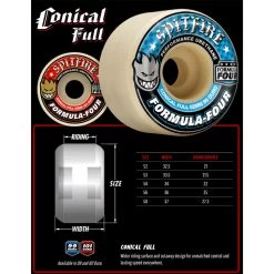 Spitfire - F4 Conical Full 52MM 101A Skateboard Wheels -Famous Skate Shop spitfire f4 conical full shape e06bcc0b dd1e 4072 b057 8d02c162f7bf