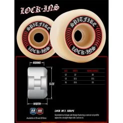 Spitfire - F4 Lock Ins 55MM 101A Skateboard Wheels -Famous Skate Shop spitfire lock ins shape 59d57018 68db 4d56 bb27 208fa964797b