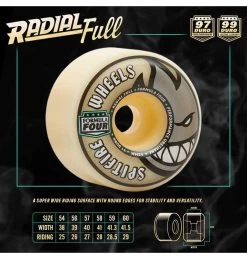 Spitfire - F4 Kader Puffs Radial Full 54MM 99A Skateboard Wheels -Famous Skate Shop spitfire radial full shape 184671ed f878 4286 abf9 a95af69bbba4