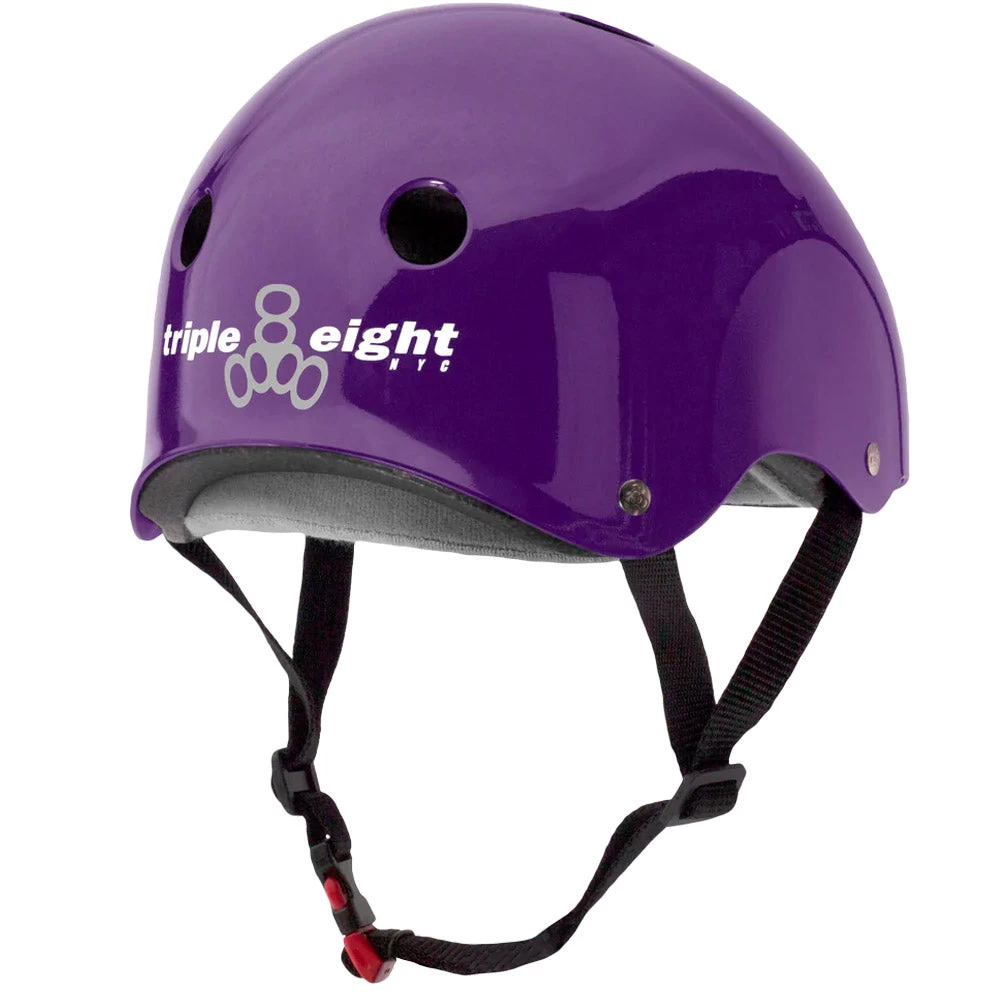 Triple 8 - Certified Sweatsaver Helmet Purple Gloss 4 Triple 8 - Certified Sweatsaver Helmet Purple Gloss - Image 2